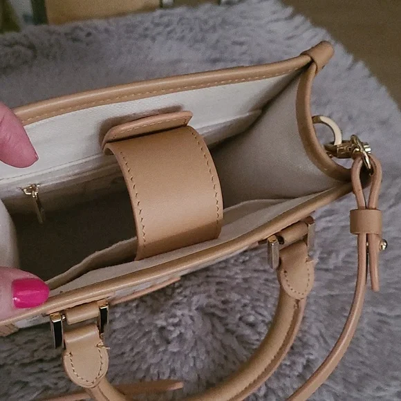 Spartina 449 Beige and Tan Crossbody Satchel - Picture 5 of 10